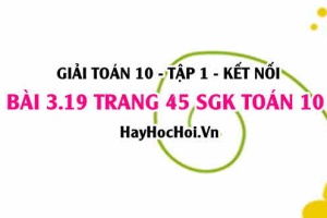 Giải bài 3.19 trang 45 Toán 10 Tập 1 SGK Kết nối tri thức